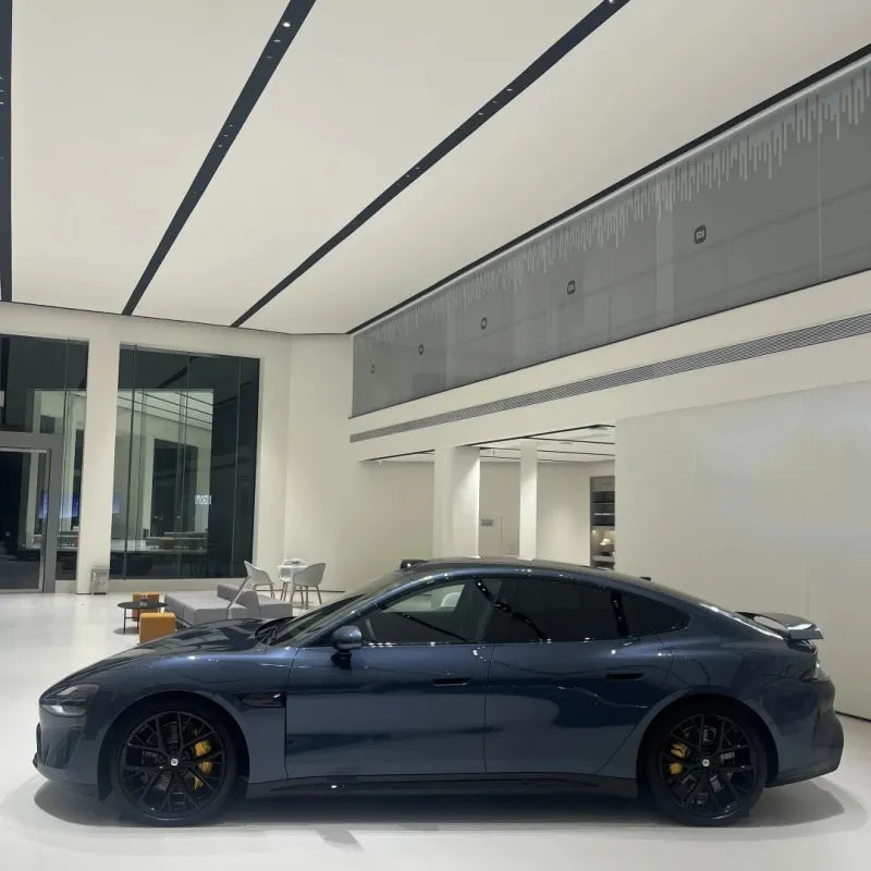 Gloss Metallic Chameleon Color Shift Grey Blue Car Vinyl Wrap PET