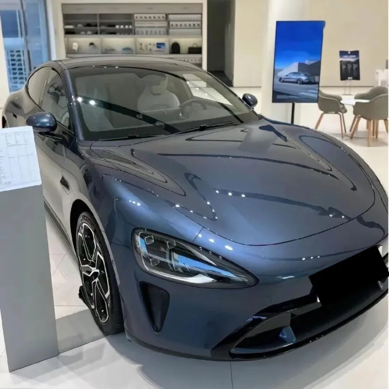Gloss Metallic Chameleon Color Shift Grey Blue Car Vinyl Wrap PET