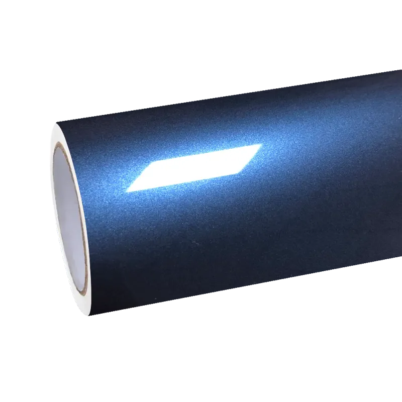 Gloss Metallic Chameleon Color Shift Grey Blue Car Vinyl Wrap PET