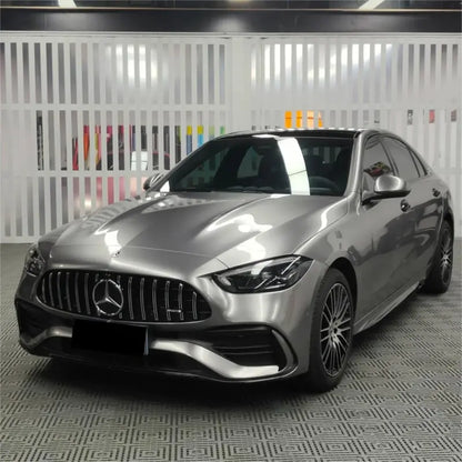 Gloss Metallic Tungsten Black Car Vinyl Wrap PET