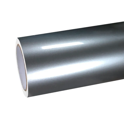 Gloss Metallic Tungsten Black Car Vinyl Wrap PET