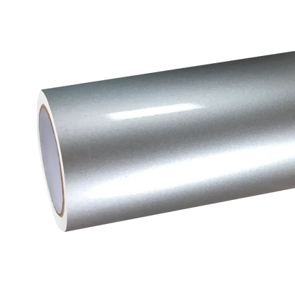 Gloss Metallic Liquid Silver Car Vinyl Wrap PET
