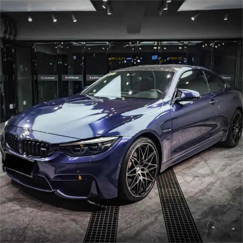 Gloss Metallic Macao Blue Car Vinyl Wrap PET