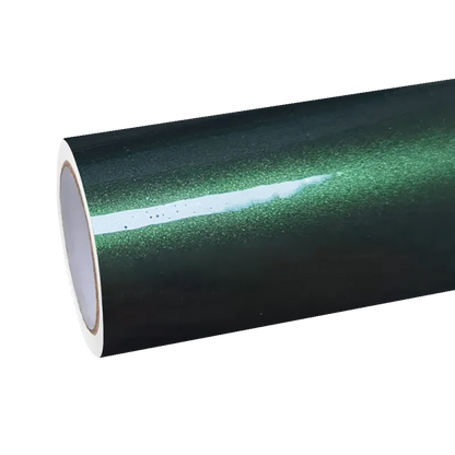Glossy Paint Metalic Midnight Green Car Vinyl Wrap PET