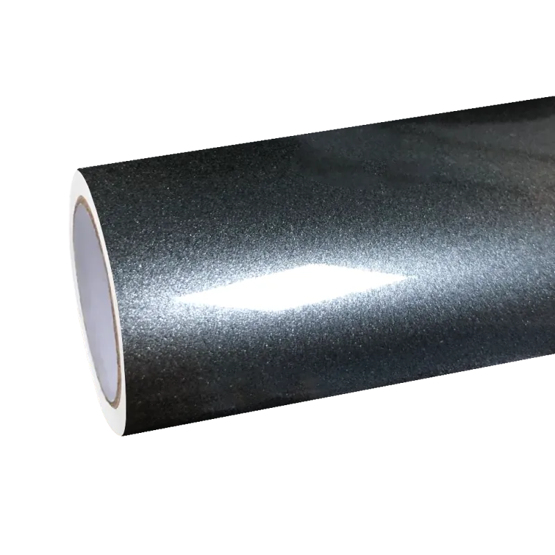 Gloss Metallic Mist Grey Car Vinyl Wrap PET