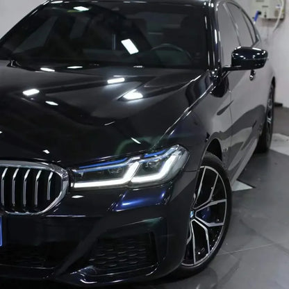 Gloss Metallic Navarra Blue Car Vinyl Wrap PET