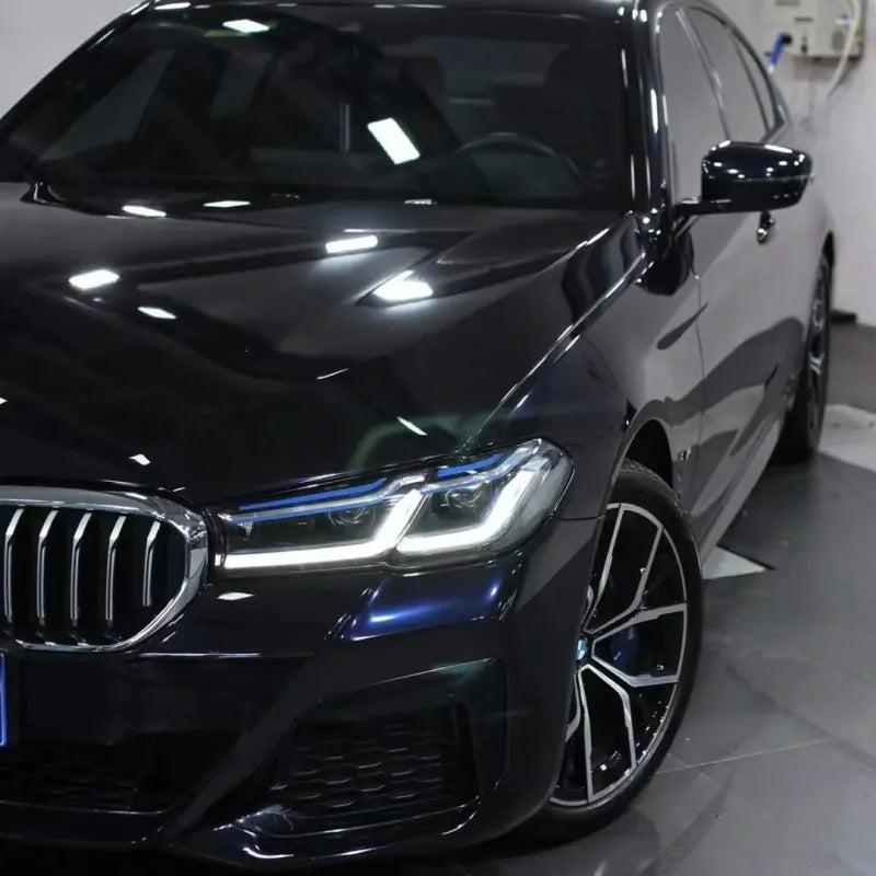 Gloss Metallic Navarra Blue Car Vinyl Wrap PET