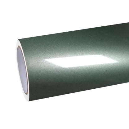 Gloss Metallic Olive Green Car Vinyl Wrap PET