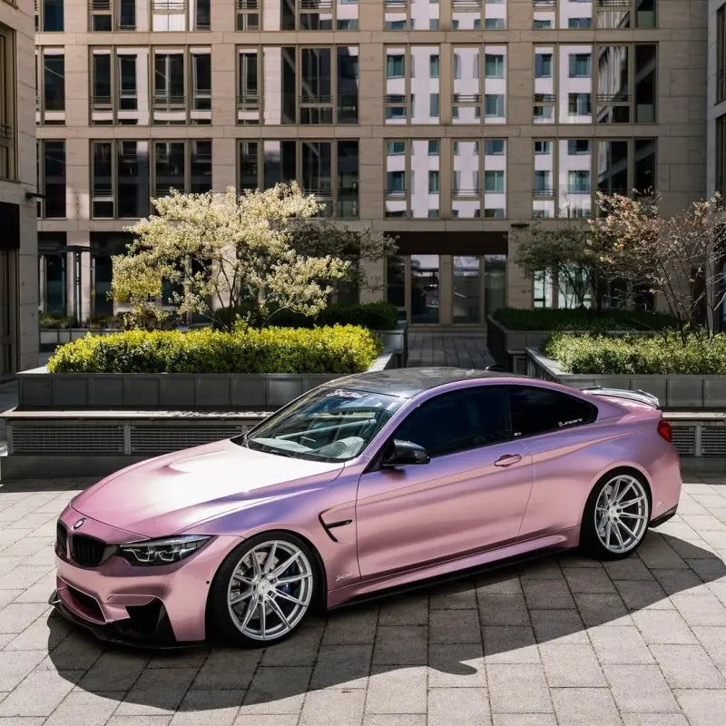 Gloss Metallic Passion Pink Car Vinyl Wrap Bentley GT PET