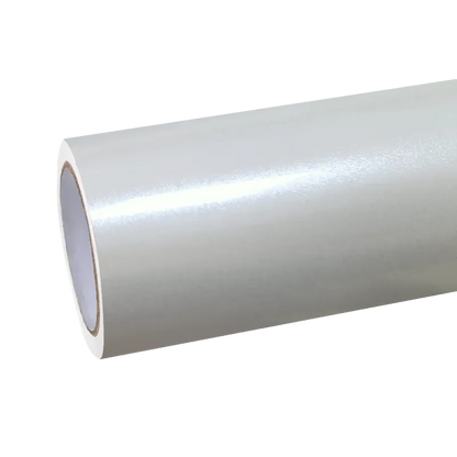 Gloss Metallic Pearl White Car Vinyl Wrap PET