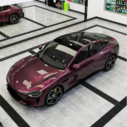 Gloss Metallic Plum Purple Car Vinyl Wrap PET
