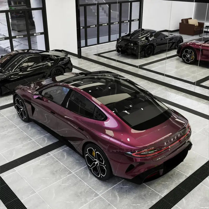 Gloss Metallic Plum Purple Car Vinyl Wrap PET