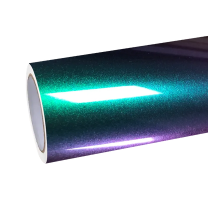 Gloss Metallic Prasinous Green Car Vinyl Wrap PET