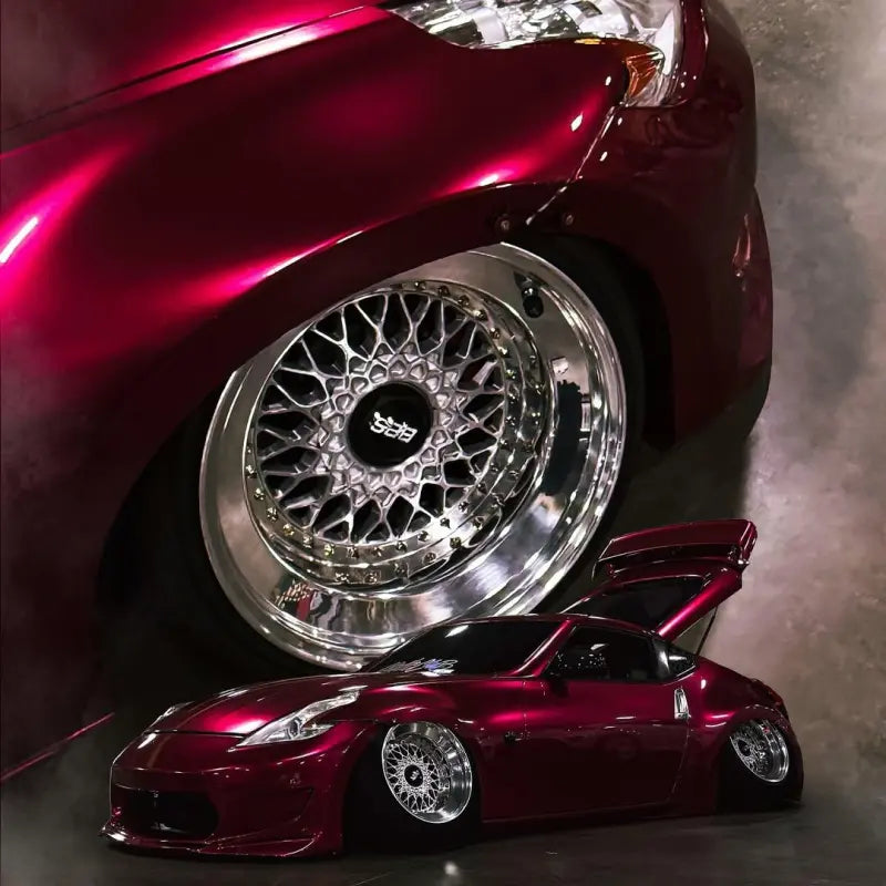 Gloss Metallic Rubellite Purple Car Vinyl Wrap PET Wildberry