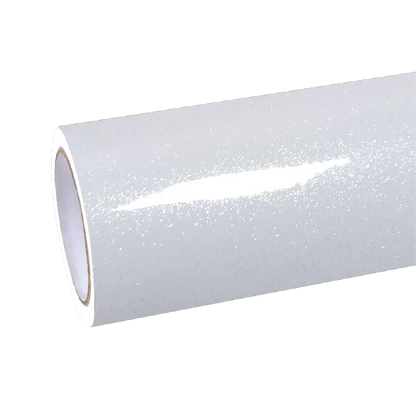 Gloss Metallic Sparkle Glitter White Car Vinyl Wrap Sale