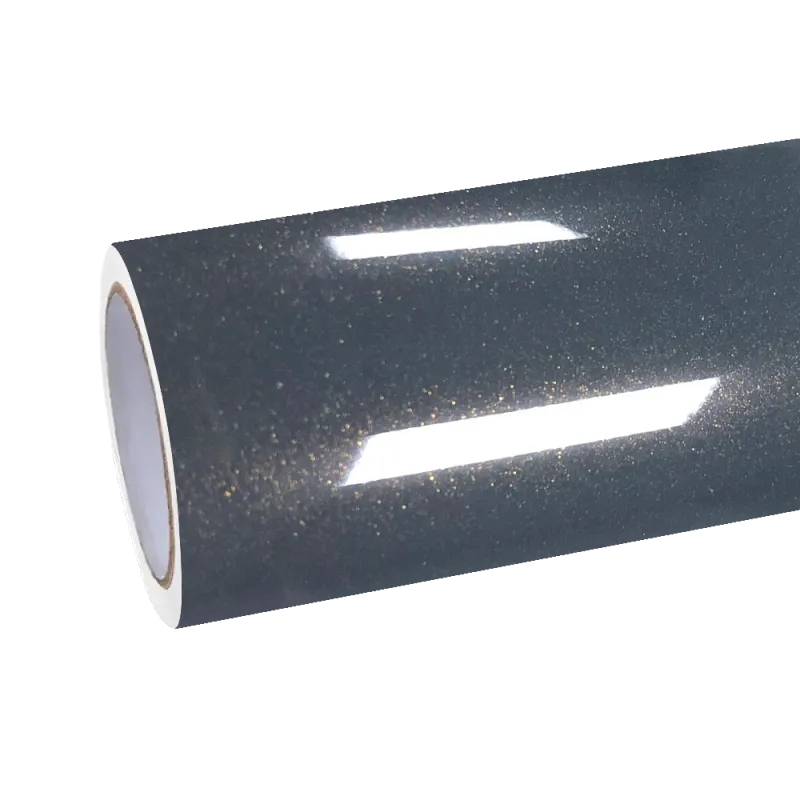 Gloss Metallic Tourmaline Grey Car Vinyl Wrap PET