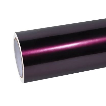 Gloss Metallic Midnight Red Car Vinyl Wrap PET