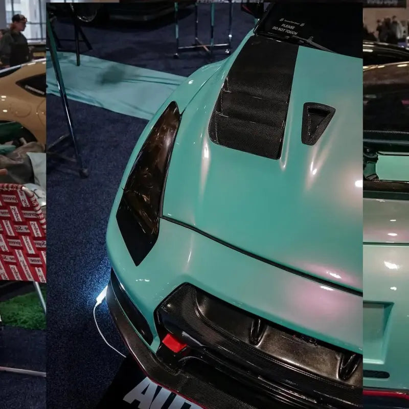 Gloss Racing Tiffany Blue Car Vinyl Wrap PET