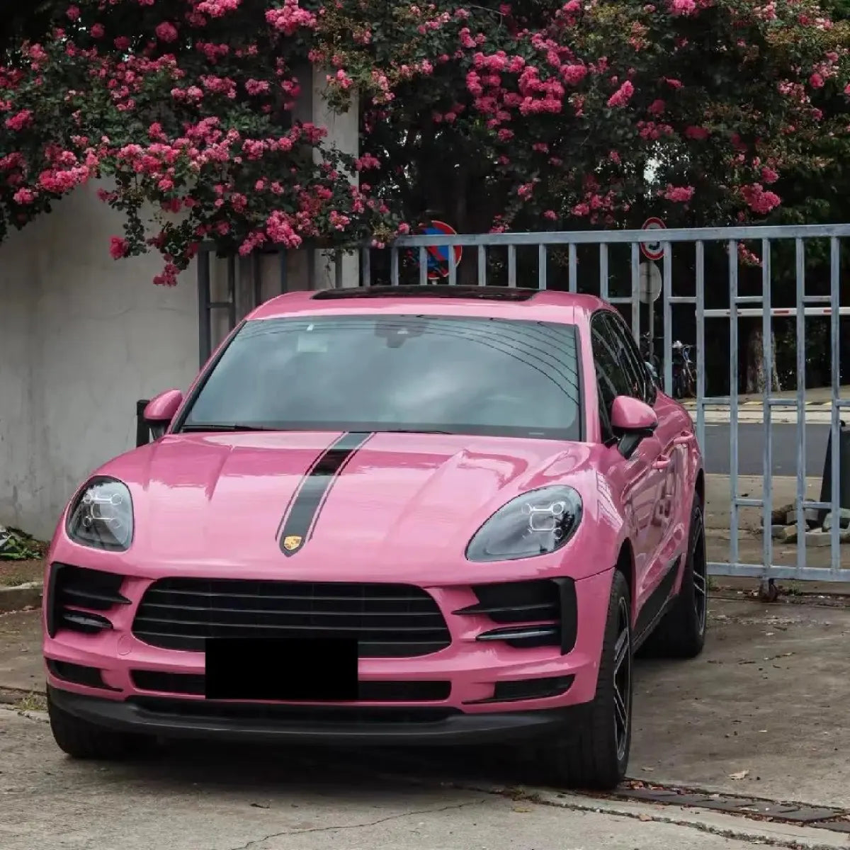 Gloss Tulip Pink Car Vinyl Wrap PET