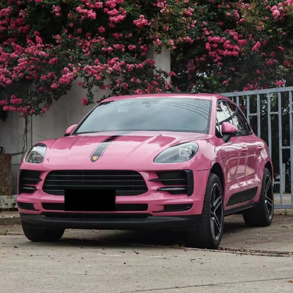 Gloss Tulip Pink Car Vinyl Wrap PET