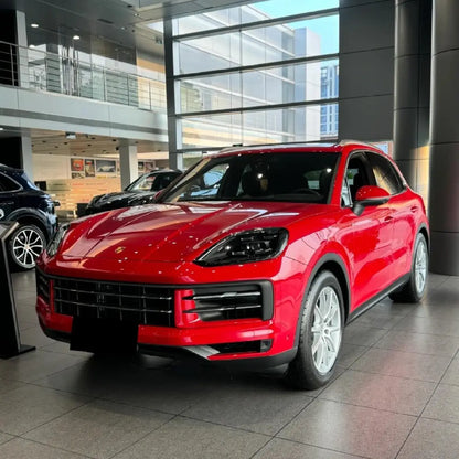 Glossy Crystal Porsche Carmine Red Car wrap