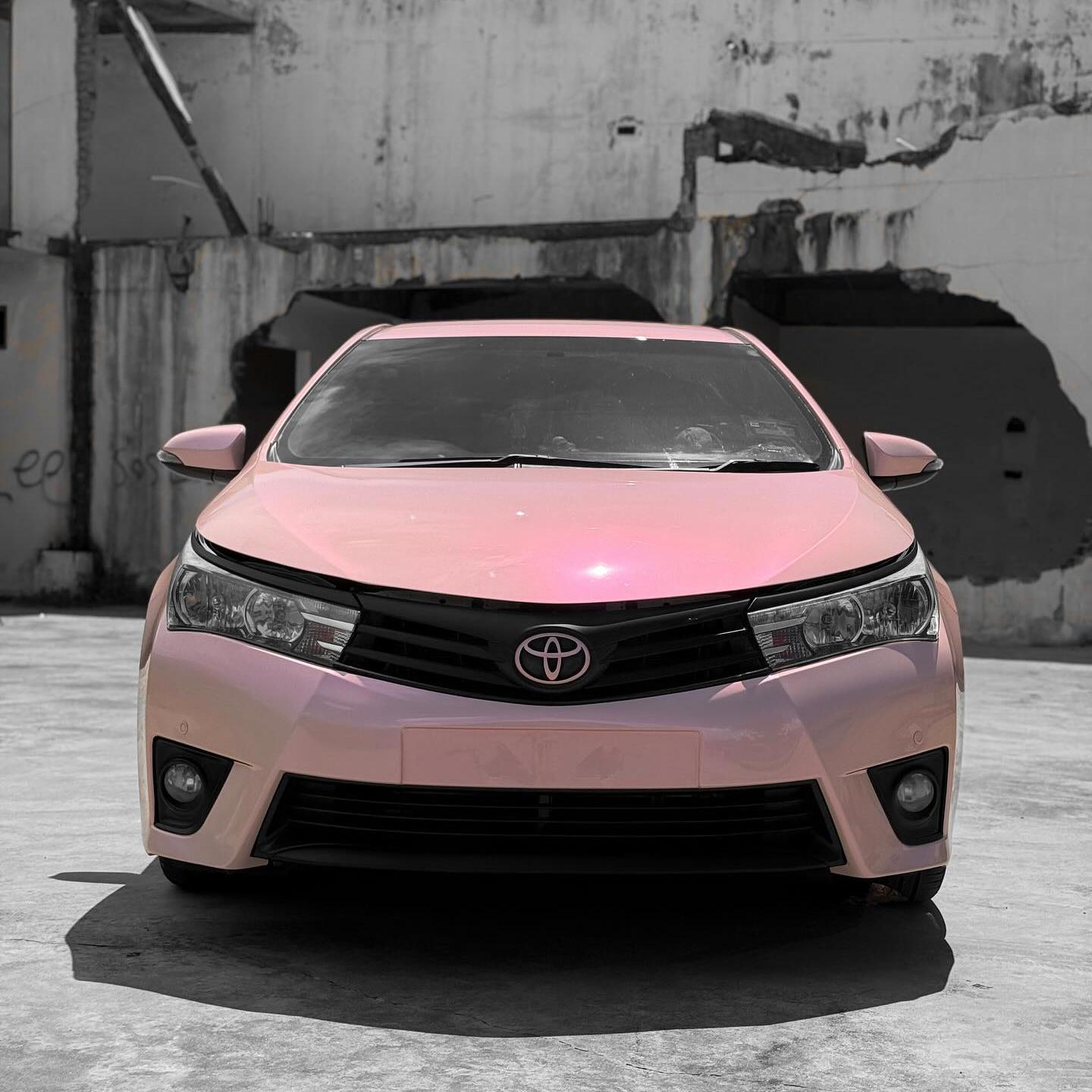 pink purple vinyl wrap