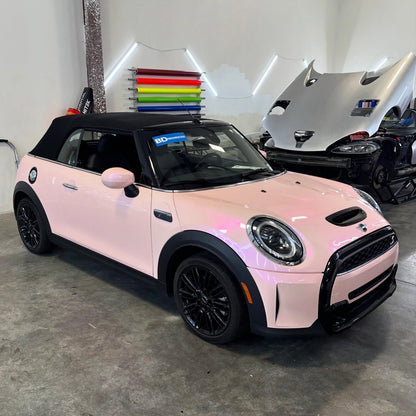 pink and purple car wrap