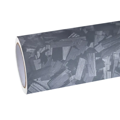 Matte Black Forging Carbon Fiber Car Vinyl Wrap PET