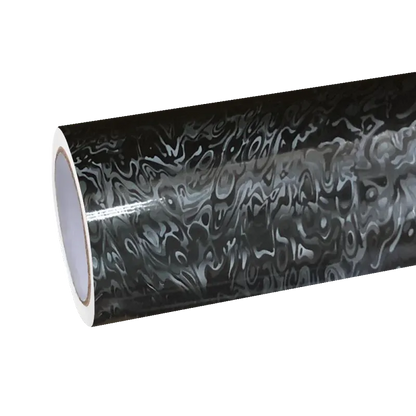 Matte Carbon Fiber Meta Cosmic Black Car Vinyl Wrap PET