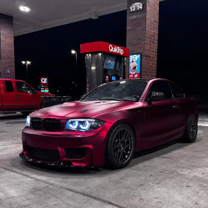 Matte Chrome Metallic Romance Red Car Vinyl Wrap
