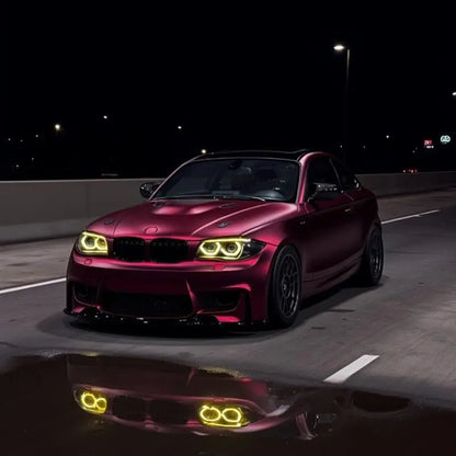 Matte Chrome Metallic Romance Red Car Vinyl Wrap