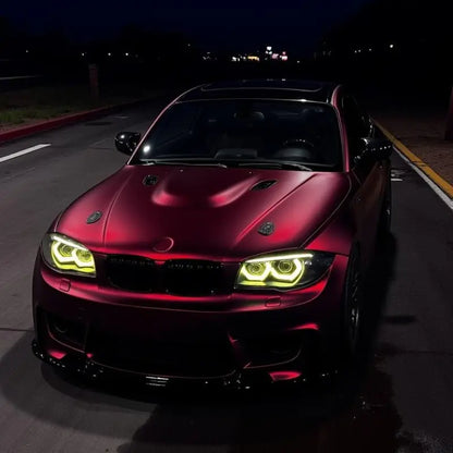 Matte Chrome Metallic Romance Red Car Vinyl Wrap