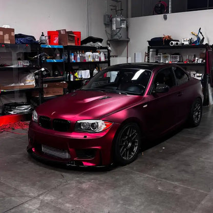 Matte Chrome Metallic Romance Red Car Vinyl Wrap
