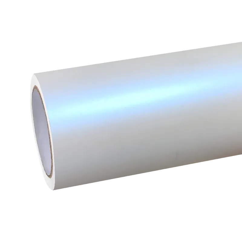 Matte Metallic Chameleon Blue White Car Vinyl Wrap
