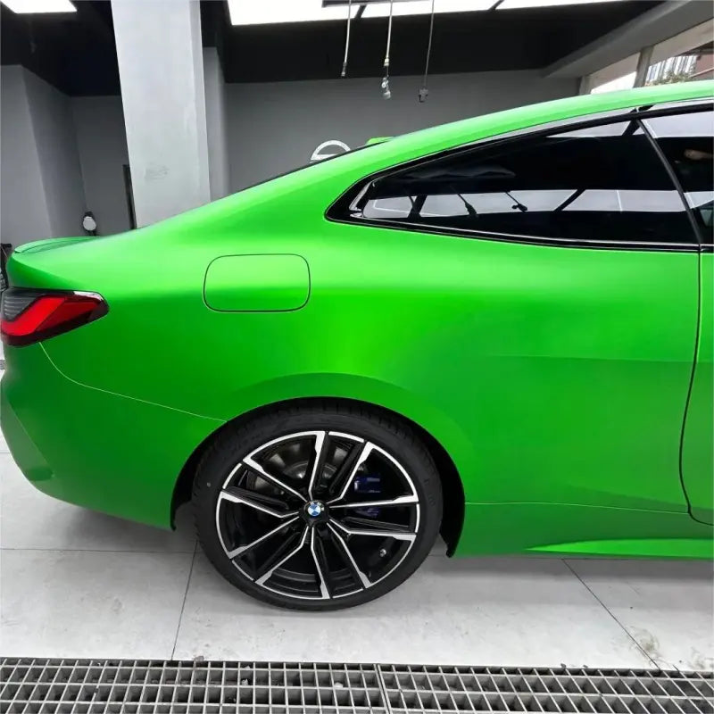 Matte Metallic Chrome Green Car Vinyl Wrap
