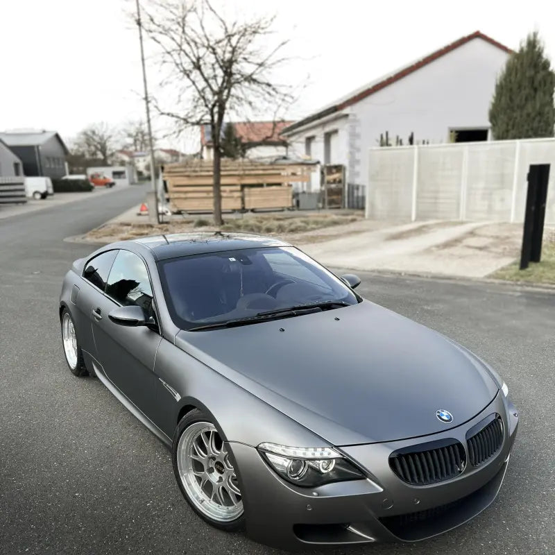 Matte Metallic Dark AMG Grey Car Vinyl Wrap PET