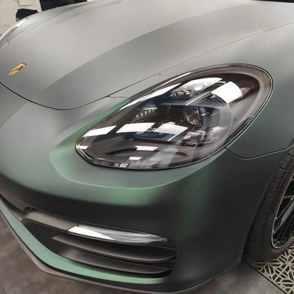 Matte Metallic Diamond Green Car Vinyl Wrap PET