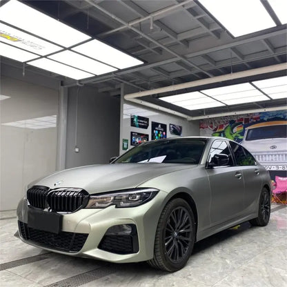 Matte Metallic Green Grey Car Vinyl Wrap