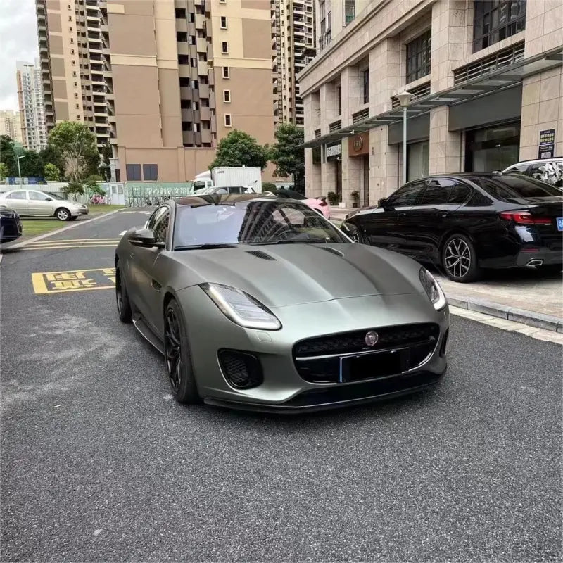 Matte Metallic Green Grey Car Vinyl Wrap