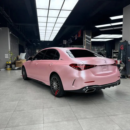 Matte Metallic Pearl Pink Car Vinyl Wrap PET