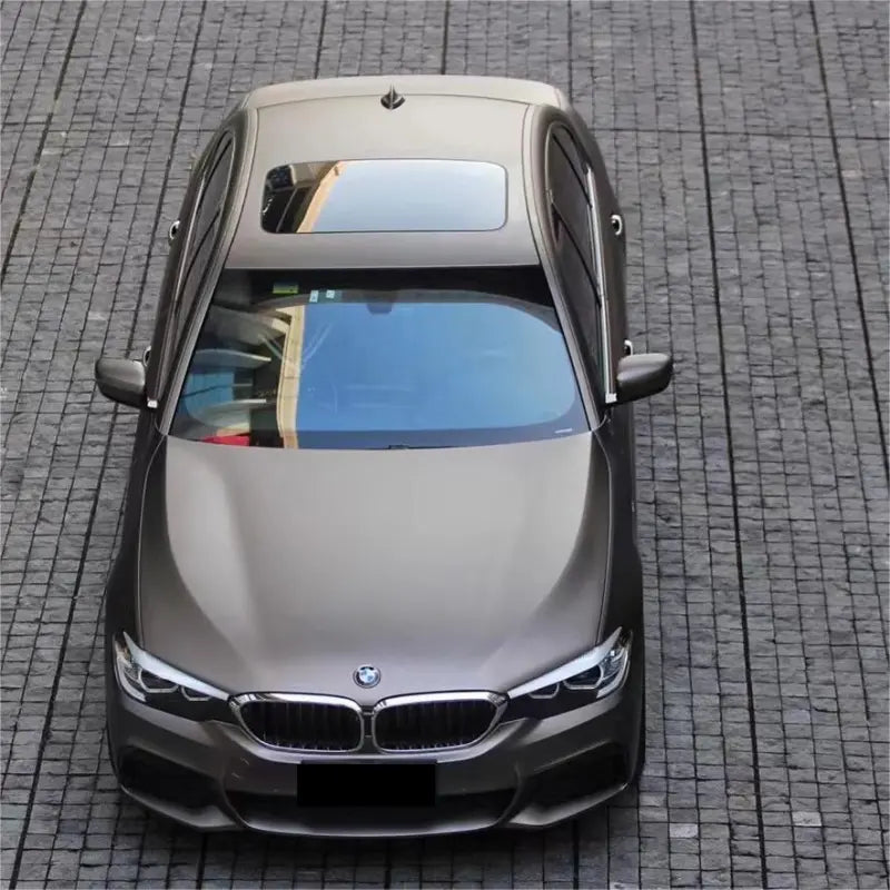 Matte Metallic Satin Charcoal Grey Car Vinyl Wrap PET