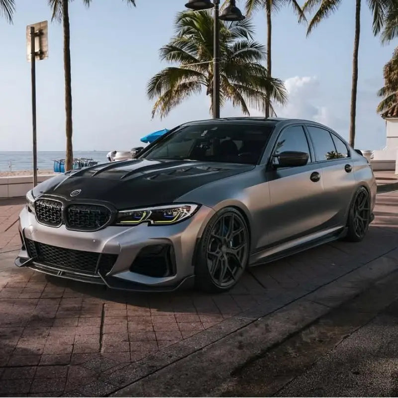 Matte Metallic Titanium Grey Car Vinyl Wrap PET