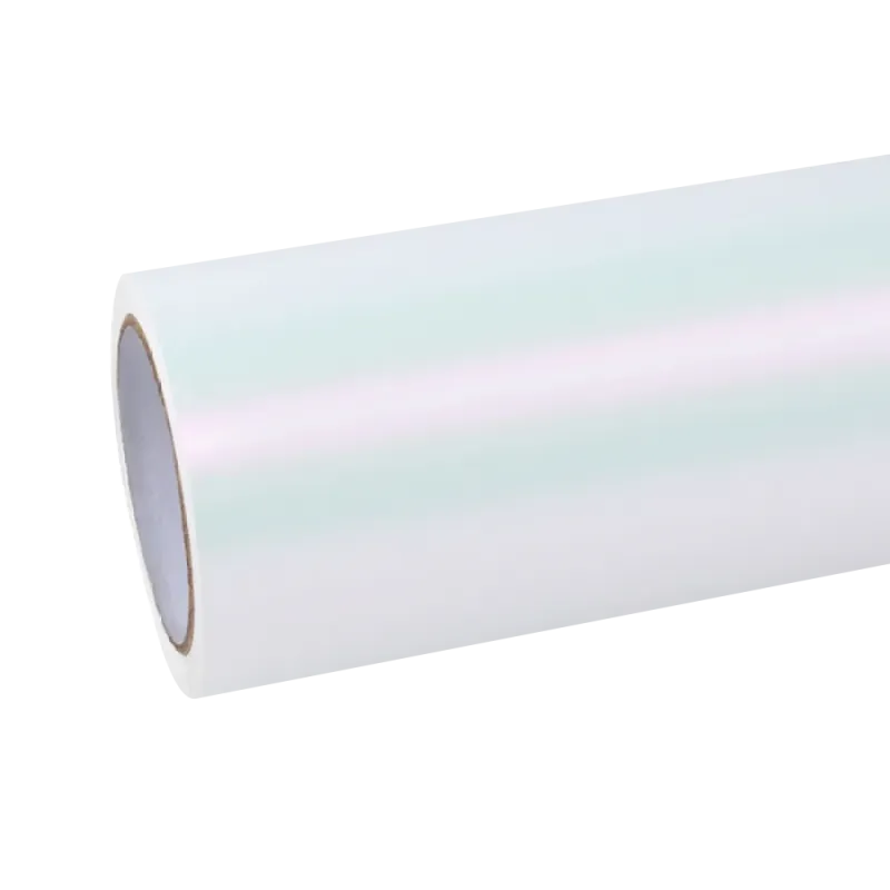 Matte Metallic Chameleon Pink White Car Vinyl Wrap