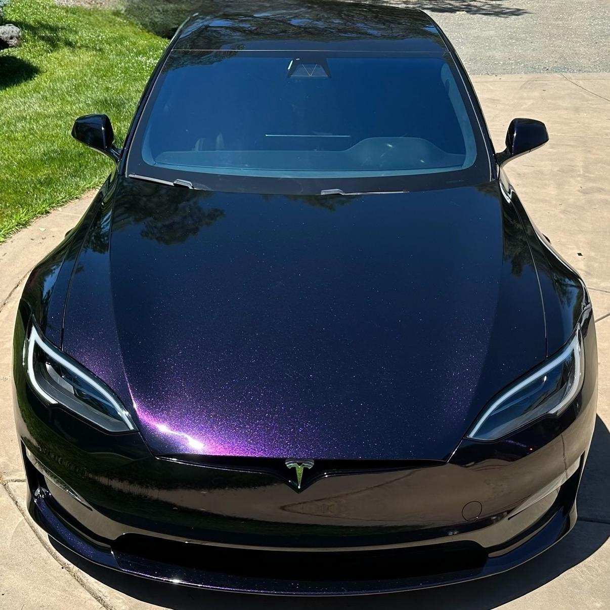 Gloss metallic midnight purple car vinyl wrap