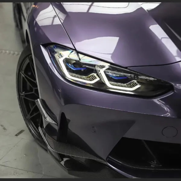 Gloss Metallic Bentley Grey Violet Car Vinyl Wrap BMW M4 PET