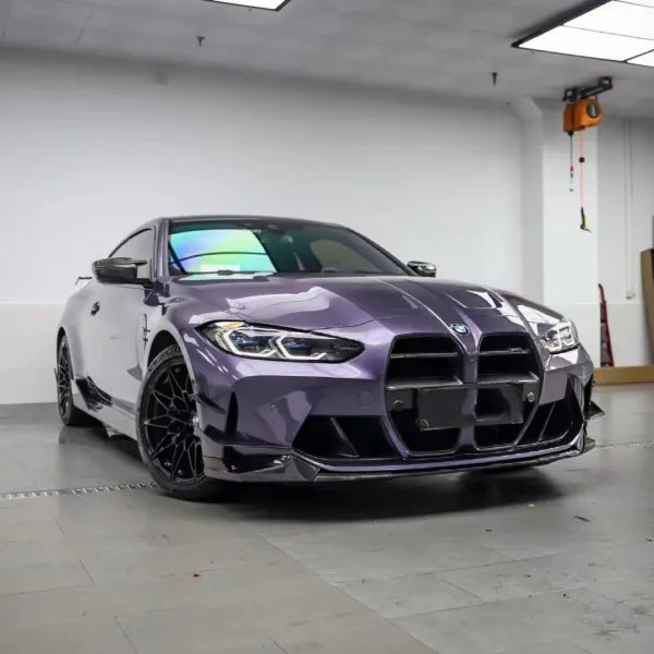Gloss Metallic Bentley Grey Violet Car Vinyl Wrap BMW M4 PET
