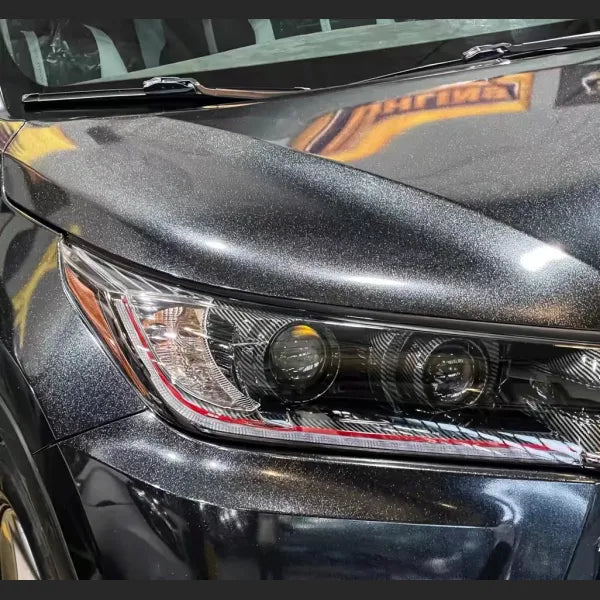 Gloss Metallic Sparkle Glitter Black Car Vinyl Wrap