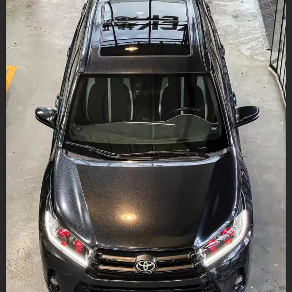 Gloss Metallic Sparkle Glitter Black Car Vinyl Wrap