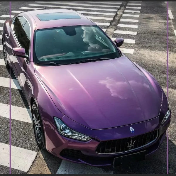 Gloss Metallic Sky Vast Purple Car Vinyl Wrap PET