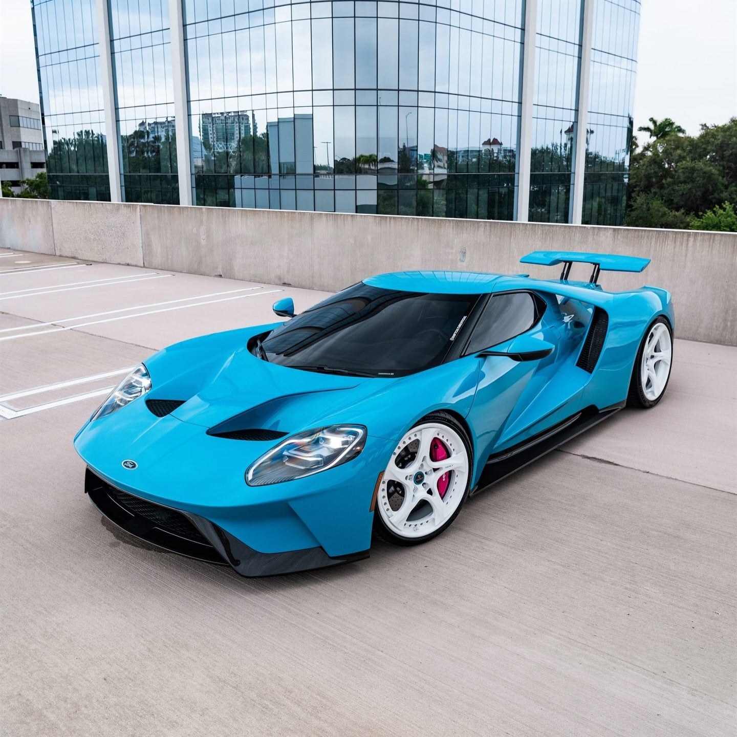 miami blue car wrap
